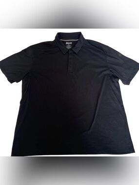 Duluth Trading Co Short Sleeve Polo Shirt Men’s 2XL XXL Black Soft Casual